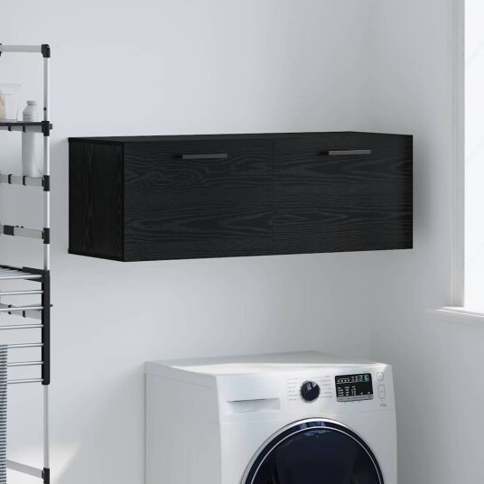  Veggskap Svart eik 100 x 36.5 x 35 cm Konstruert tre