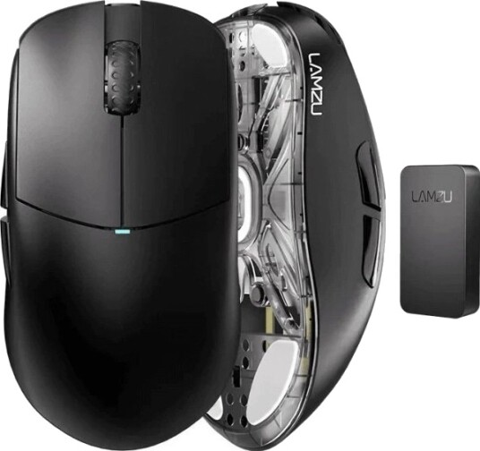 Lamzu Atlantis Mini 4K Svart Gamingmus I Sort