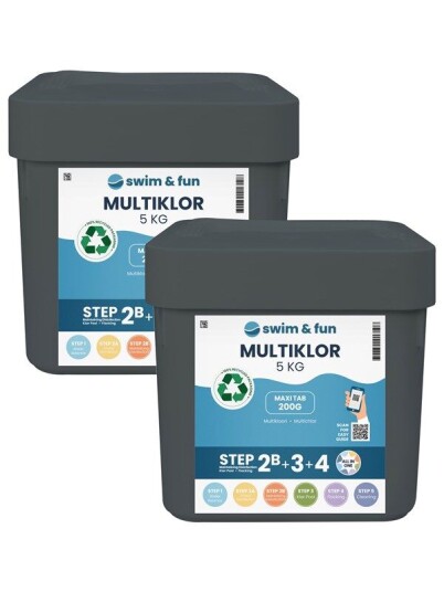 Klor for Basseng Swim & Fun MultiKlor Maxi Tab 200 g 2 x 5 kg Klor for Basseng Swim & Fun MultiKlor Maxi Tab 200 g 2 x 5 kg