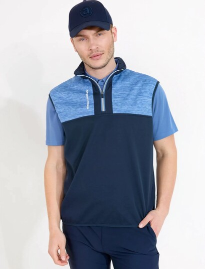Abacus Mens Kingsbarns Hybrid Vest   Navy   M