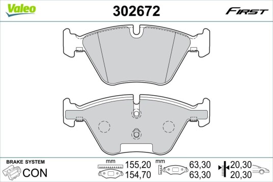Bremseklosser VALEO 302672