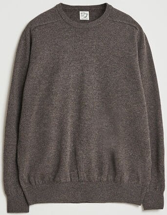 orSlow Simple Crew Neck Sweater Brown