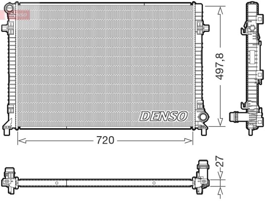 Radiator, motorkjøling DENSO DRM32062