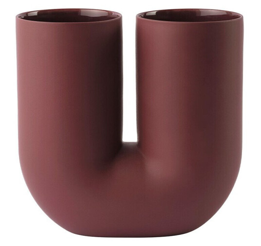 Muuto   Kink Vase H26,3 Deep Rød Lampemesteren