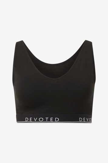 Zizzi - Bh-topp lComfy Solid V-neck Bra Top - Svart