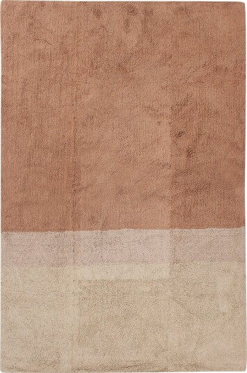 Ryetepper Mareto Natural Cotton Shaggy brun Størrelse: 240 x 340 cm