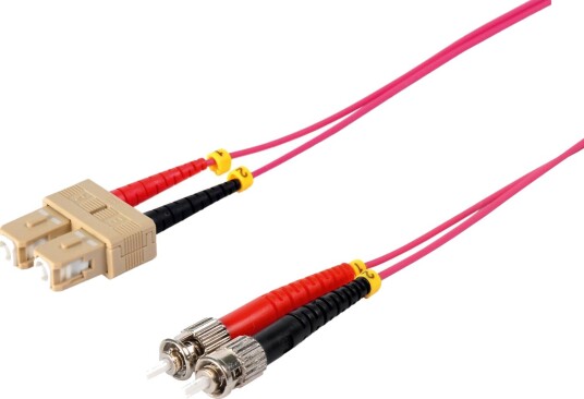 S/Conn Quality Fiberoptisk Dupleks Patchkabel Sc Til St Om4 Fiolett 3,0 M 166779104