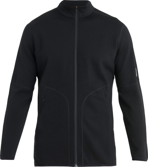 Icebreaker Men's Merino 560 Realfleece Elemental II Long Sleeve Zip Black L