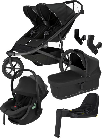 Thule Urban Glide 3 Duovogn inkl. Babybilstol og Base Double Black