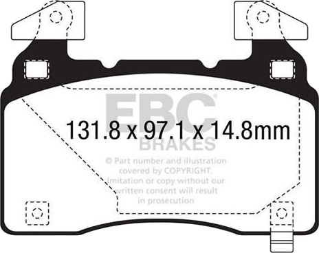 Bremseklosser sett EBC Brakes DP43028R