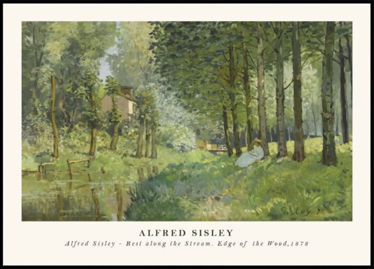 Rest Along The Stream Impressionist Forest Alfred Sisley 1878 Plakat Plakat / 21x30cm