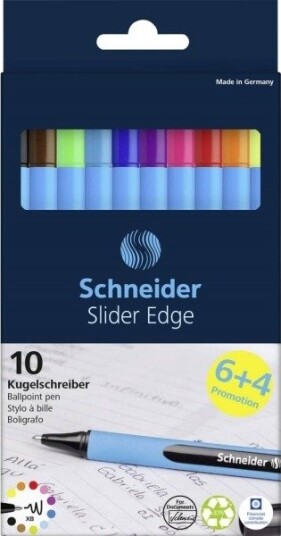 Schneider Schreibgeräte Slider Edge Xb Kartongveske 10 Stk Promotion 152260 Kulepenn Skrivemaskin: Svart, Rød, Blå, Lysegrønn, Gul, Oransje, Fiolett, Rosa, Schneider Schreibgeräte Slider Edge Xb Kartongveske 10 Stk Promotion 152260 Kulepenn Skrivemaskin: Svart, Rød, Blå, Lysegrønn, Gul, Oransje, Fiolett, Rosa,