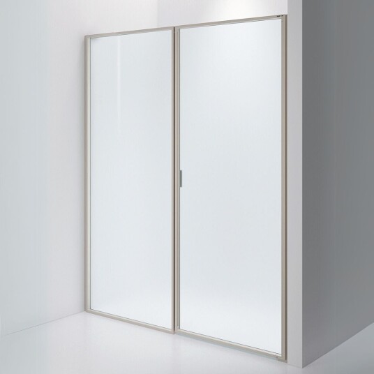 INR Iconic Nordic Rooms Dusjvegg Edge 4 Måltlpasset - Høyre / Stone Frostet Glass