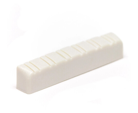 Graph Tech Tusq Pq-1575-00 12-String Guitar Nut, Flat, Slotted, 1/4" Thick Graph Tech Tusq Pq-1575-00 12-String Guitar Nut, Flat, Slotted, 1/4" Thick