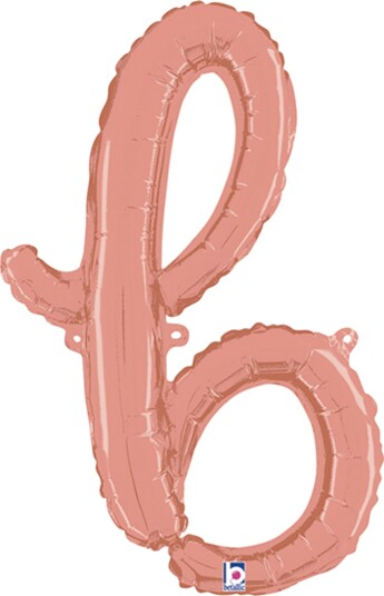 Ballongkungen Bokstavballong Script Roségull Bokstav B 34702RG