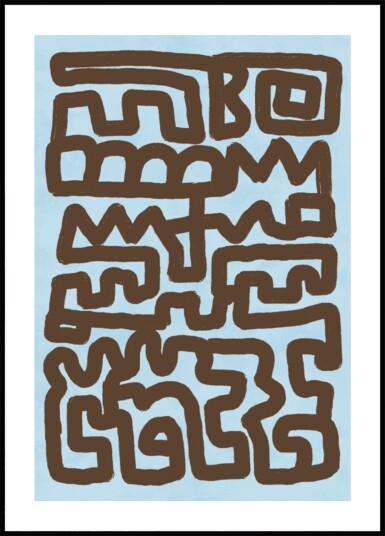 Modern Tribal Maze Plakat / 70x100