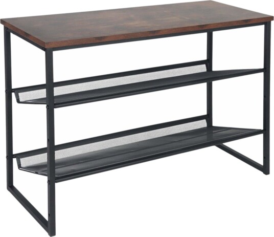 Skohylle med justerbare metallhyller – plassbesparende design