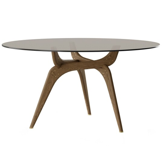 Brdr. Krüger Triiio Spisebord Ø135 cm Røkt Eik / Bronseglass