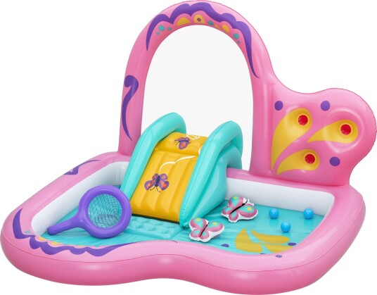 Bestway Oppblåsbart badebasseng 180x180 cm Sløyfe Underverk Bestway OneSize Barnebasseng Rosa Bestway Oppblåsbart badebasseng 180x180 cm Sløyfe Underverk Bestway OneSize Barnebasseng Rosa