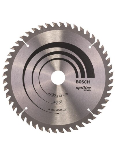 Bosch Optiline Wood 235 mm Sirkelsagblad for Tre med 48 Tenner