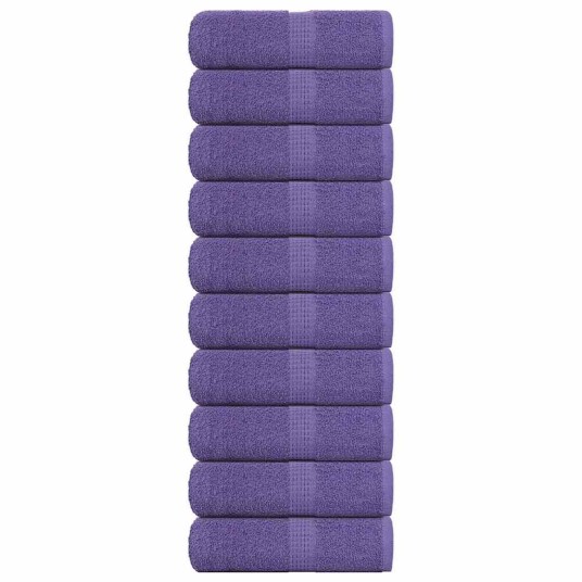Vaskehåndklær FROGN 10 stk lilla 30x30 cm 360 gsm Vaskehåndklær FROGN 10 stk lilla 30x30 cm 360 gsm