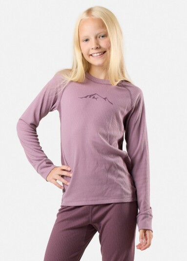 Nordic Active Baselayer Set Jr Dk. Mauve/Pale Mauve 120  Bestselger
