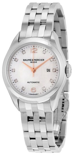 Baume & Mercier Dameklokke M0A10151 Clifton Sølvfarget/Stål