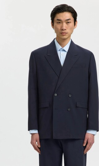 Selected Slmrelaxed Liam Db Blz Noos Navy 58