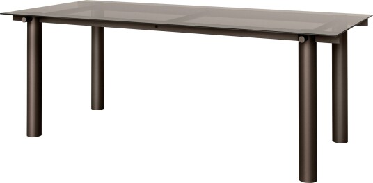 Atura Spisebord 200x90 cm, Tinded Glass / Dark Chocolate