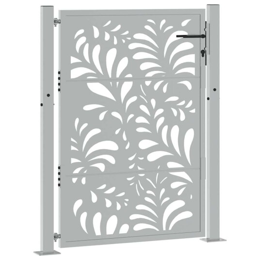 Hageport 105x130 cm oksidert stål bølgedesign