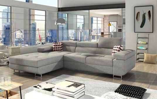 Seksjon Eltap Armando 289x85x203 cm Gusto 88 Sikksakk 60 Grå Mønster Venstre Seksjon Eltap Armando 289x85x203 cm Gusto 88 Sikksakk 60 Grå Mønster Venstre