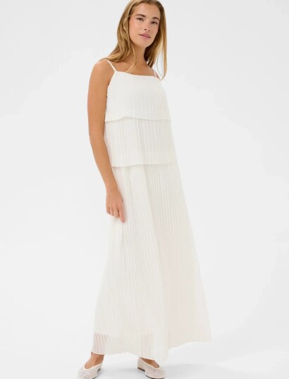 Kaffe Kakiera Plissé Dress White 42 Kaffe Kakiera Plissé Dress White 42