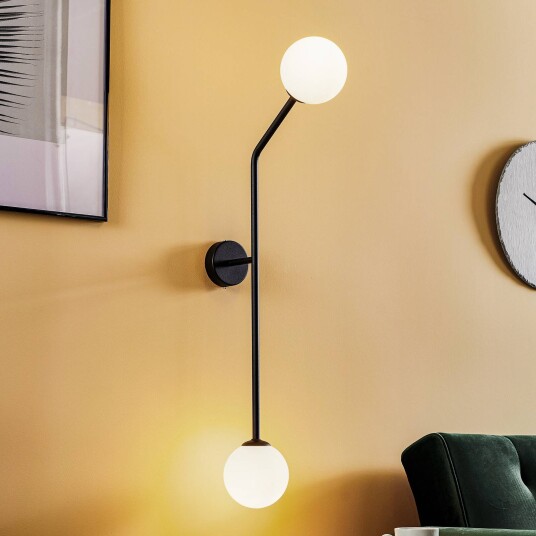 ALDEX Pure vegglampe 2 lyskilder svart loddrett