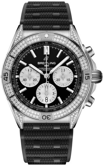 Breitling Herreklokke AB0134721B1S2 Chronomat B01 42 Sort/Gummi Ø42