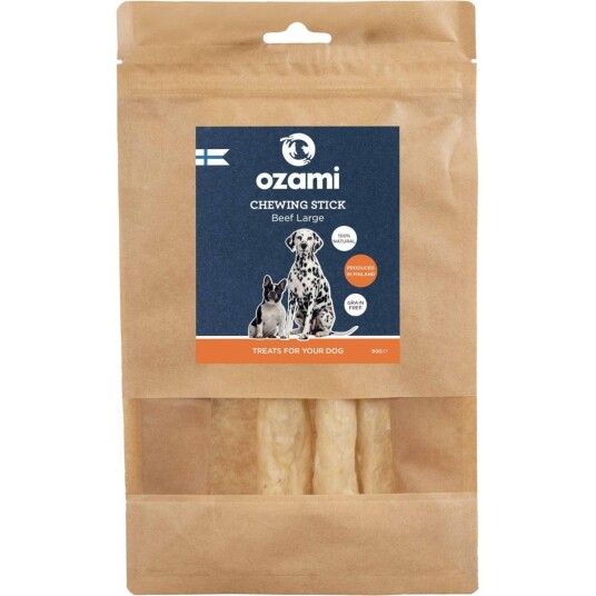Ozami Tyggeruller Storfehud 3pk 20cm Økologisk for Hund
