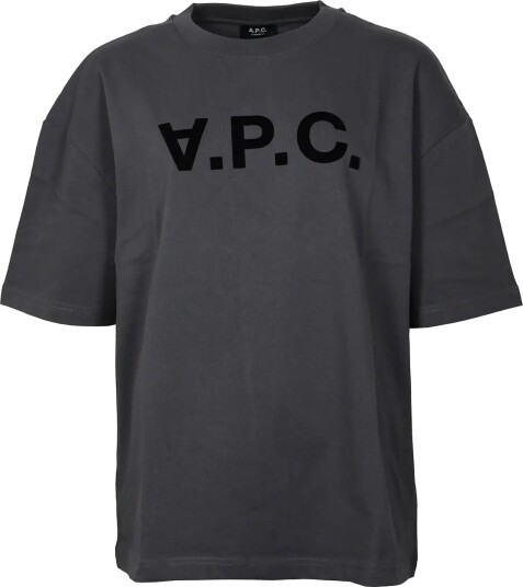 A.P.C. T Shirt  With Print   Grey   L