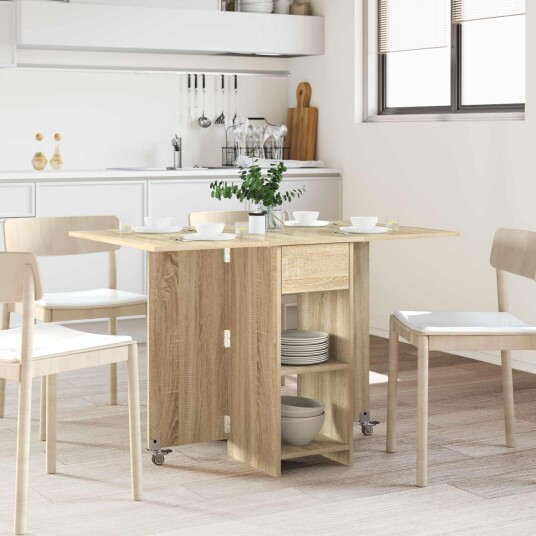 vidaXL Spisebord 115 x 70 x 75 cm Konstruert tre Sonoma eik