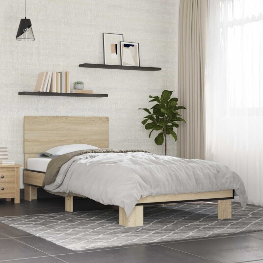  Sengestamme med hodegatt Sonoma eik 80 x 200 cm Konstruert tre