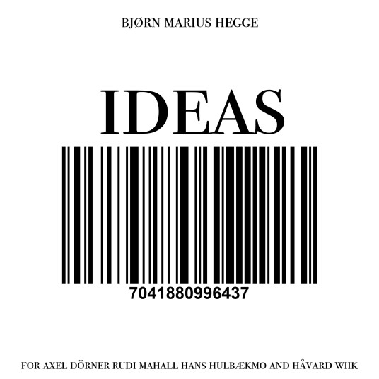 Bjørn Marius Hegge Trio Ideas For Axel Dörner, Rudi Mahall, Hans Hulbækmo And Håvard Wiik (VINYL) LP/Vinyl Bjørn Marius Hegge Trio Ideas For Axel Dörner, Rudi Mahall, Hans Hulbækmo And Håvard Wiik (VINYL) LP/Vinyl