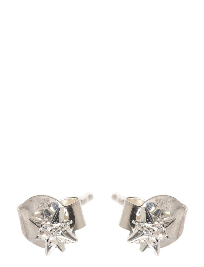 SYSTER P North Star Stud Earrings Silver Silver One Size SYSTER P North Star Stud Earrings Silver Silver One Size