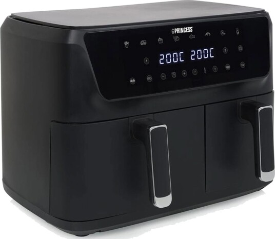 Princess Airfryer med dobbel kurv - 11L, 2700W, 8 programmer, touchskjerm - Svart Princess Airfryer med dobbel kurv - 11L, 2700W, 8 programmer, touchskjerm - Svart