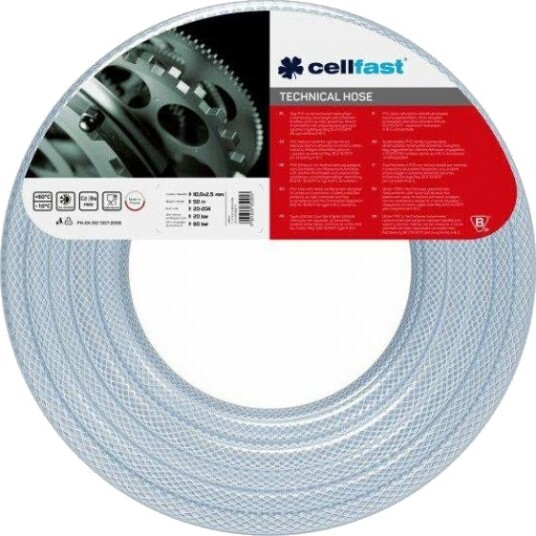 Cellfast Teknisk PVC slange 12,5 mm x 2,5 mm 50 m