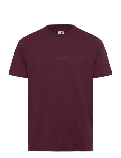 C.P. Company 30/1 Logo T-Shirt - Burgundy - L