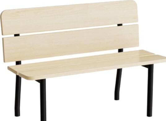 Sofa Pausa 551, 1100 Mm, Birk Laminat, Alugråt Stel