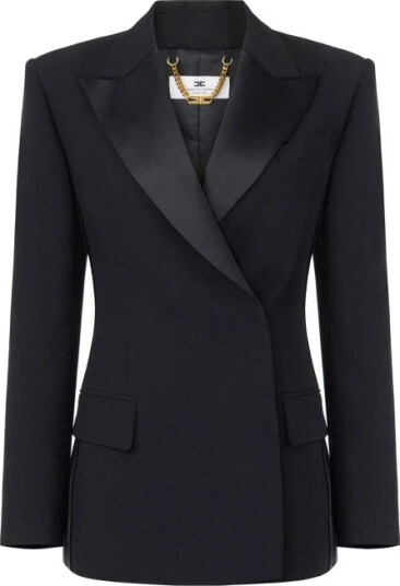 Elisabetta Franchi Dame Jakker Svart XL, Elisabetta Franchi Dame Jakker Svart XL,
