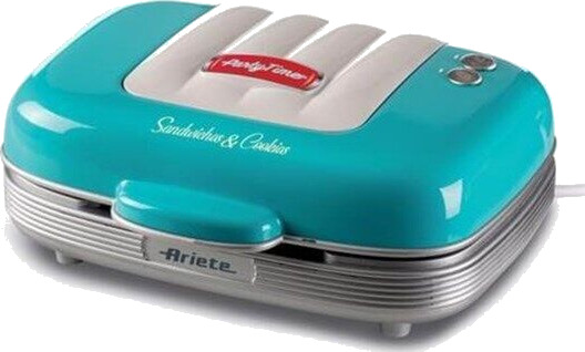 Ariete Party Time 3-i-1 Brødrister med Avtagbare Plater 700W Lys Blå Ariete Party Time 3-i-1 Brødrister med Avtagbare Plater 700W Lys Blå