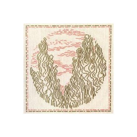 Haandarbejdets Fremme Dronningens broderi Broderisett Dansk vær september 24 x 24 cm Design av dronning Margrethe II