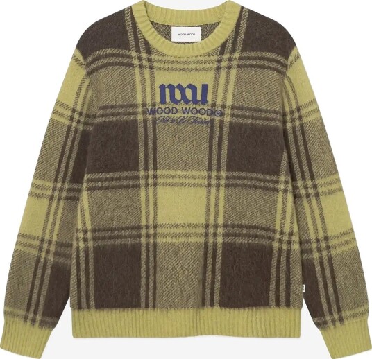 WOOD WOOD Wwvig Crew Neck 25192 DELICIOSO CHECK XL