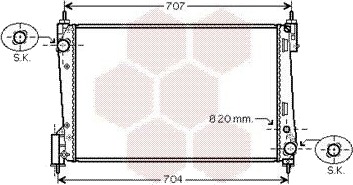 VAN WEZEL 37002423 Radiator motorkjøling