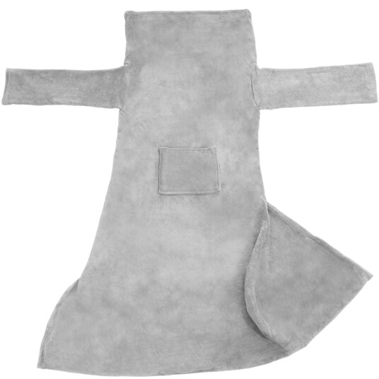 Tectake Fleece pledd med armer 180 x 150 cm,grå